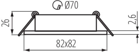 Halogénové štvorcové svietidlo DALLA MR16 Gx5,3 čierne Kanlux