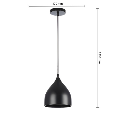 Stropné závesné svietidlo Masterled E27 Black Como