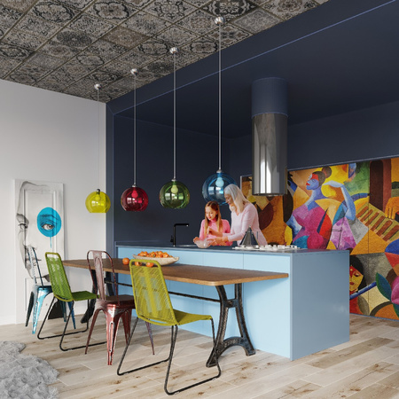 Stropná závesná lampa Závesná guľa E27 Okrúhla transparentná minimalistická guľa Sollux