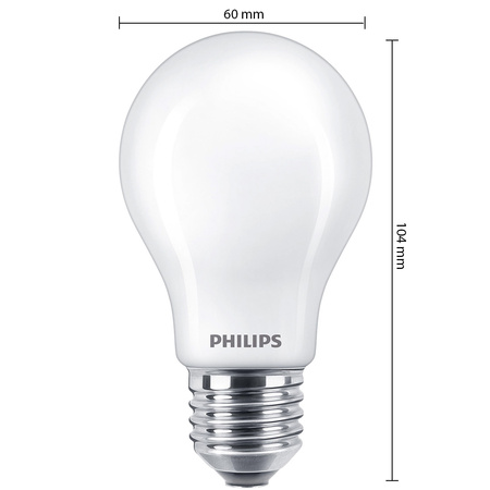 LED žiarovka E27 A60 8,5W = 75W 1055lm 4000K neutrálna biela FILAMENT LED Classic Philips