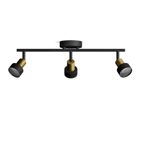 Reflektorové stropné svietidlo 3x GU10 čierne-medený vodič Philips