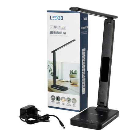 Stolná LED lampa 7W 460lm CCT 120° čierna Noblite Kobi