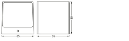 Vonkajšia záhradná lampa Vonkajšia nástenná LED lampa 14W 550lm 3000K, teplá biela RGBW Top Down Stmievateľné IP44 Grey SMART+ WiFi Brick Ledvance