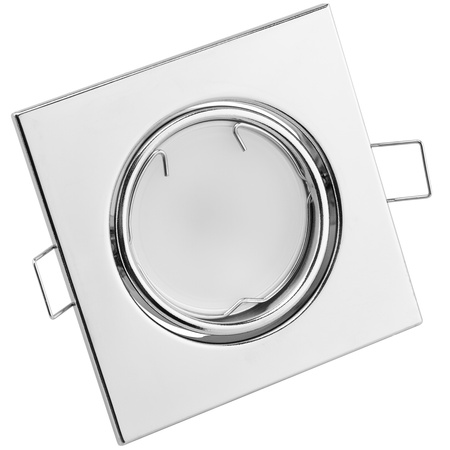 6x Halogénové svietidlo na zapustenú montáž Pohyblivé štvorcové svietidlo PICTOR Chrome Sheet MR16 GU10 LUMILED