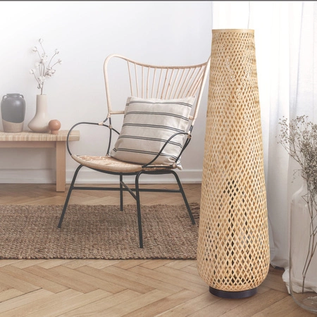 Dekoratívna stojaca lampa E27 béžová BAMBOO NATURAL Sanico Goldlux