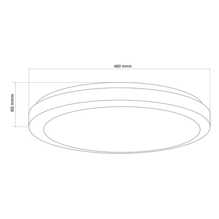 Plafond LED stropné svietidlo 72W 8000lm CCT 120° biela IP44 Pilot stmievateľné Marian Sanico Goldlux