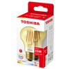LED žiarovka E27 A60 4,5W = 25W 400lm 2200K teplá biela Filament Amber TOSHIBA