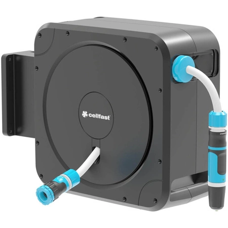 Automatický záhradný hadicový bubon s 20 m koncovkami + zavlažovacia súprava ERGO CELLFAST