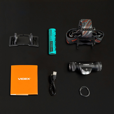 LED dobíjací svetlomet 10W 1200lm 6 režimov SOS USB-C Vodotesný IP68 Videx