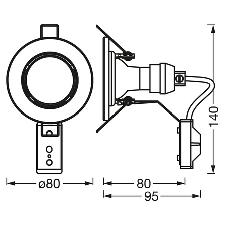 LED zapustené stropné bodové svietidlo 2,6W 230lm 3000K, teplá biela nikel Mesh Recess Essential Ledvance