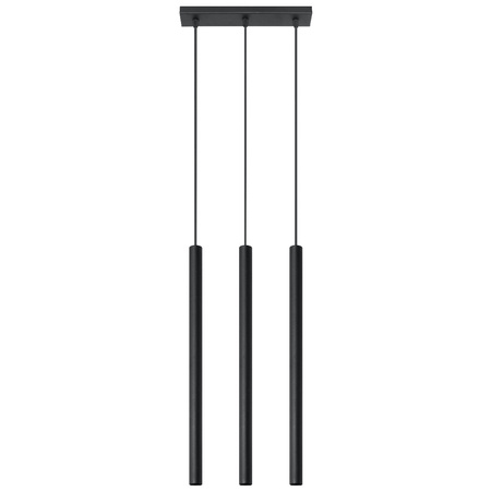 Závesné stropné svietidlo Tuba 3x G9 Tubular Hanging Black Moderné svietidlo Sollux