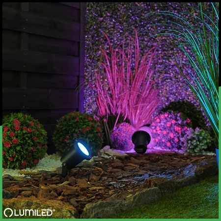 Záhradné svietidlo LED GU10 IP65 WATERPROOFED čierne s 1m káblom HORTI LUMILED