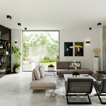 Stropné svietidlo Povrchová montáž Cube G9 Square Black Moderné svietidlo Lobo Sollux