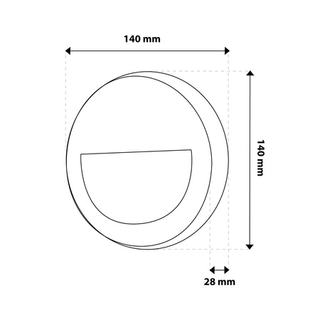 Vonkajšie záhradné schodisko Nástenná lampa CCT 3000-6500K LED 4W IP65 VIREO LUMILED