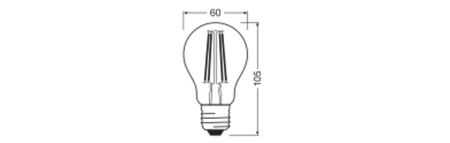 LED žiarovka E27 A60 5,9W = 60W 806lm 2700K teplá biela 300° Filament STAR CLASSIC Osram