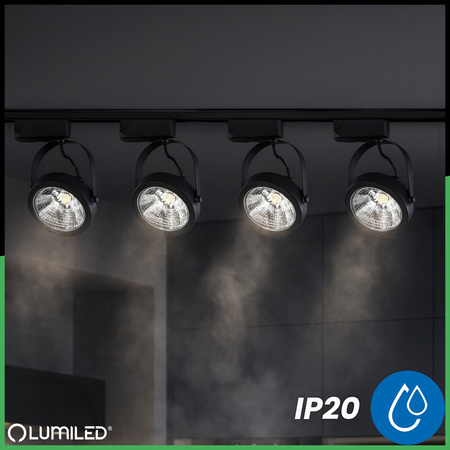 GU10 ES111 čierna VICTUS jednofázové zbernicové svetlo Lumiled