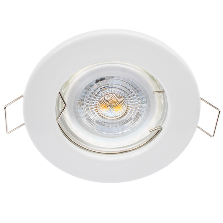 Svietidlo HALOGEN na zapustenú montáž Pevný okrúhly biely plech GU10 MR16