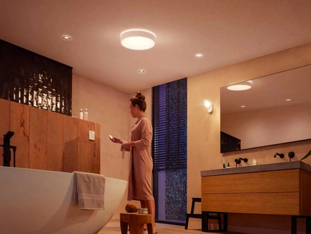 Plafond LED povrchové stropné svetlo 33,5W 4300lm IP44 White Ambiance TW White 42,5cm Smart SMART Zigbee Bluetooth Devere Philips HUE