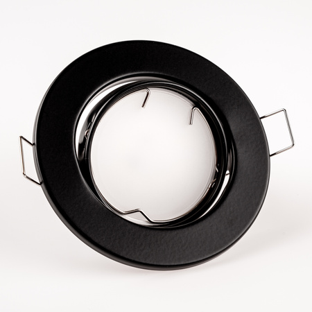 Svietidlo HALOGEN na zapustenú montáž Pohyblivé kruhové svietidlo AURELI Black Sheet MR16 GU10