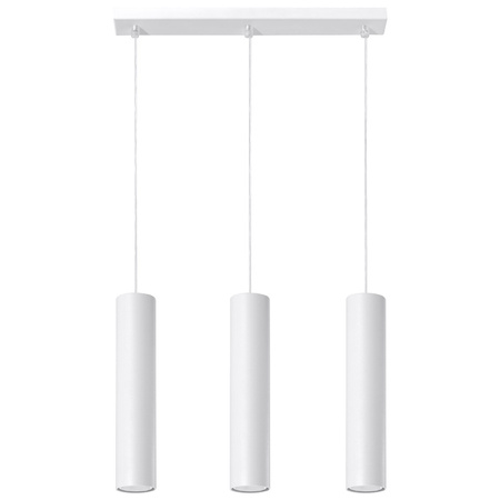 Závesné stropné svietidlo 3x GU10 Tubular White Modern Lagos Sollux