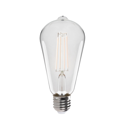 LED žiarovka E27 Edison ST64 7W = 60W 806lm 2700K teplá biela Clear XLED Filament Kanlux