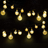 Solárna záhradná okrasná girlanda Svetelná reťaz 20 guličiek Teplá 400 cm