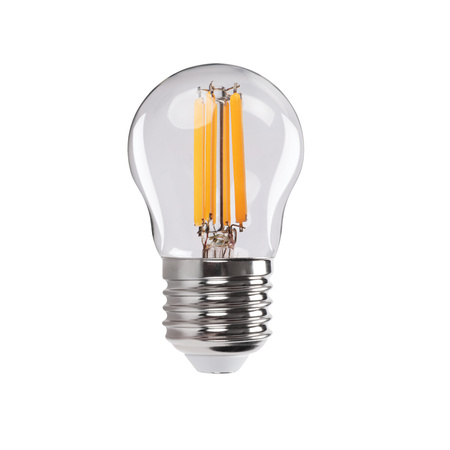 LED žiarovka E27 Edison G45 6W = 60W 806lm 2700K teplá biela Clear XLED Filament Kanlux