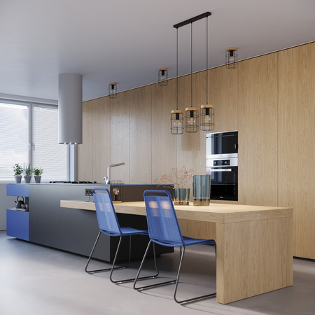 Stropné závesné svietidlo Závesný luster E27 Geometrický čierno-hnedý priemyselný Gotto Sollux