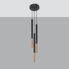 Závesné stropné svietidlo Tuba 3x G9 Tubular Hanging Black Copper Modern Mosaic Sollux