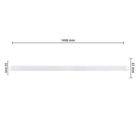 LED lineárne svietidlo 54W 5820lm 4000K Neutral 120° White Flat Masterled