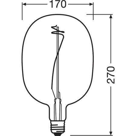 Dekoratívna LED žiarovka E27 4,5W = 15W 220lm 1600K teplá biela 320° Dimmable Vintage 1906 Osram