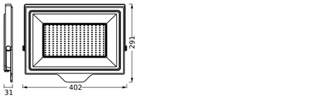 LED reflektory Vonkajšie reflektory 200W 20000lm 4000K 110° čierna IP65 Essentials reflektory Osram