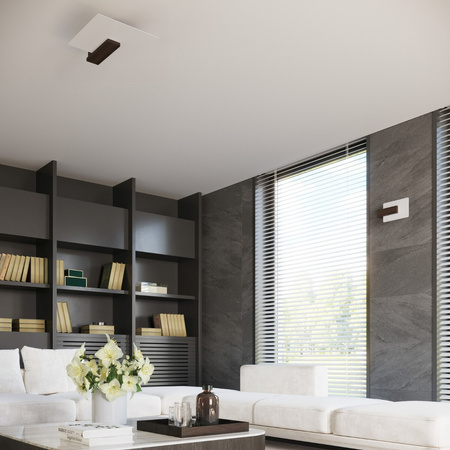 Stropné svietidlo Plafond 2x E27 Square Luminary Brown Škandinávsky Lappo Sollux