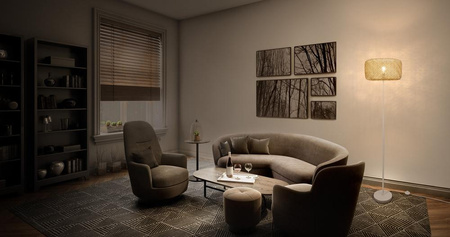 Dekoratívne E27 béžové dekor Ledvance stojaca lampa