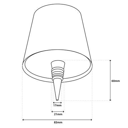 Stolová lampa Nightstopper na fľašu vína USB CCT 3 farby SALCO White LUMILED
