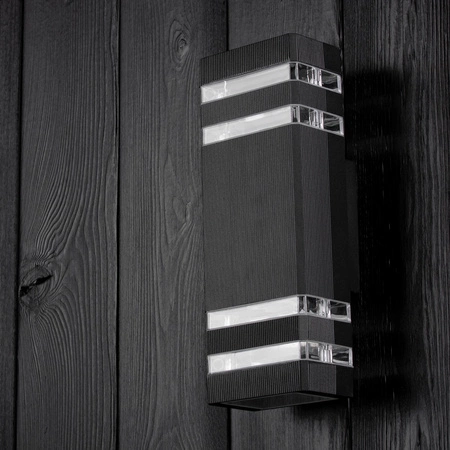 Záhradné nástenné svietidlo zhora nadol GU10 Black PROTEA LUMILED