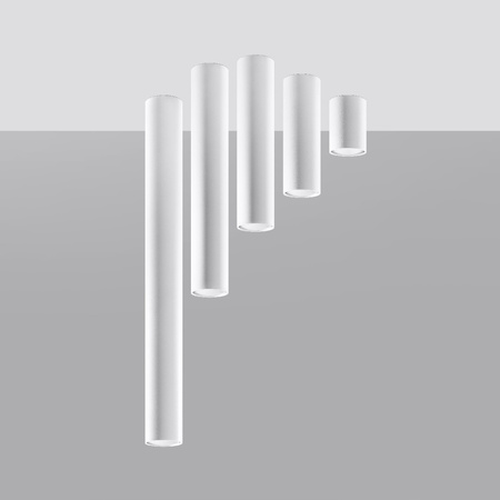 SPOT TUBA GU10 Tubular White Moderné stropné svietidlo Lagos Sollux na povrchovú montáž