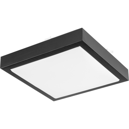 Plafond Stropné svietidlo 2x E27 Kúpeľňa Povrchová montáž 140° IP44 Square Black Solen Masterled