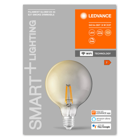 LED žiarovka E27 6W = 44W 540lm stmievateľná SMART+ WiFi Filament Globe Ledvance
