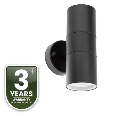 Záhradné nástenné svietidlo fasáda zhora nadol LED GU10 IP44 ZINNIA INOX LUMILED