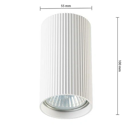 Halogénová žiarovka s reflektorom GU10 s povrchovou montážou, guľatá, biela, Lucerno Masterled