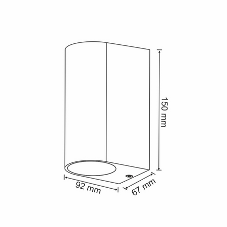 Nástenné svietidlo vonkajšie fasádne GU10 čierne IP44 Boston Sanico Goldlux