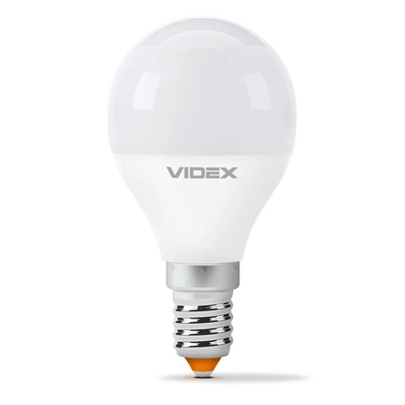 LED žiarovka E14 G45 guľka 7W = 50W 630lm 3000K teplá biela 240° Videx