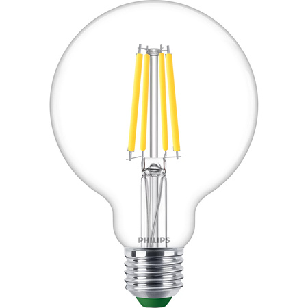 LED žiarovka E27 Sphere G95 4W = 60W 840lm 210lm/W 4000K neutrálna biela 300° CLASS A UltraEfficient Philips