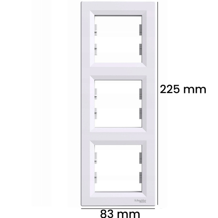 Trojitý rámik pre zásuvkové spínače biely