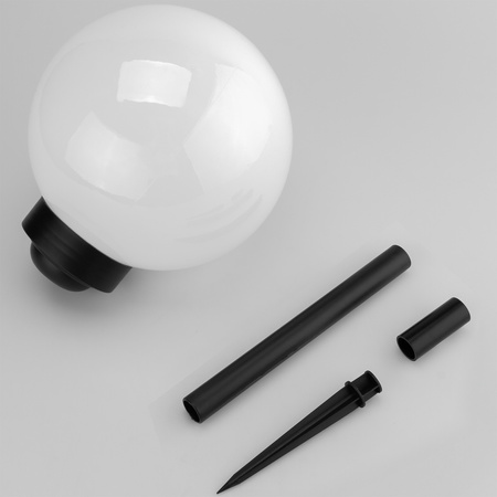 LED ATRIS Solárne záhradné svietidlo poháňané zemnou bielou guľou 15 cm RGB LUMILED