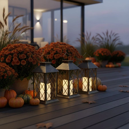 LED solárna záhradná lampa Stojaca lampa LIRIO 2 IP44 Závesná patinová lampa LUMILED