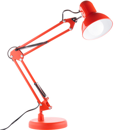 Stolová kresliaca lampa E27 TOBI Red Lumiled + stolový držiak