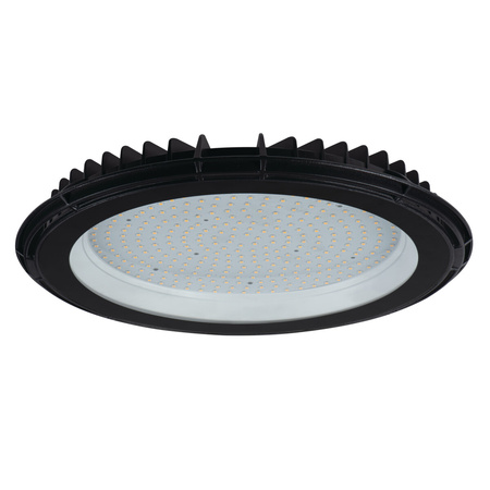 Priemyselné LED svietidlo 200W 20000lm 4000K, neutrálna biela 110° IP65 IK05 Okrúhle čierne HB KANLUX