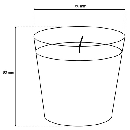 Dekoratívna sklenená vonná sviečka Vanilka